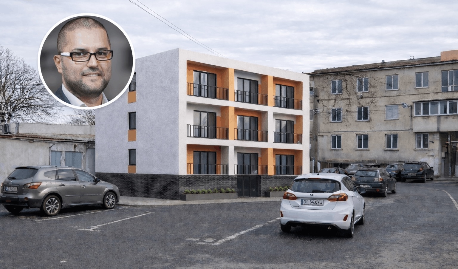 Fostul consilier local Dragoș Bociog vrea să ridice o vilă turistică P+2 între blocuri, în centrul Mangaliei